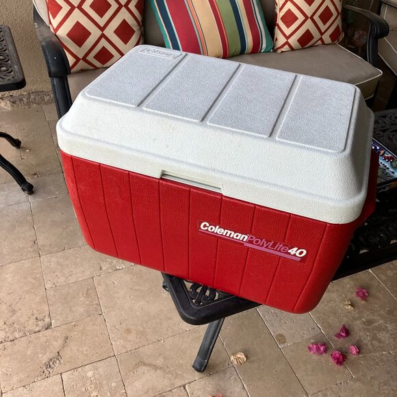 Coleman Other - Vintage 1988 Red Coleman Polylite 40 Quart Cooler Model 5283 Made In USA